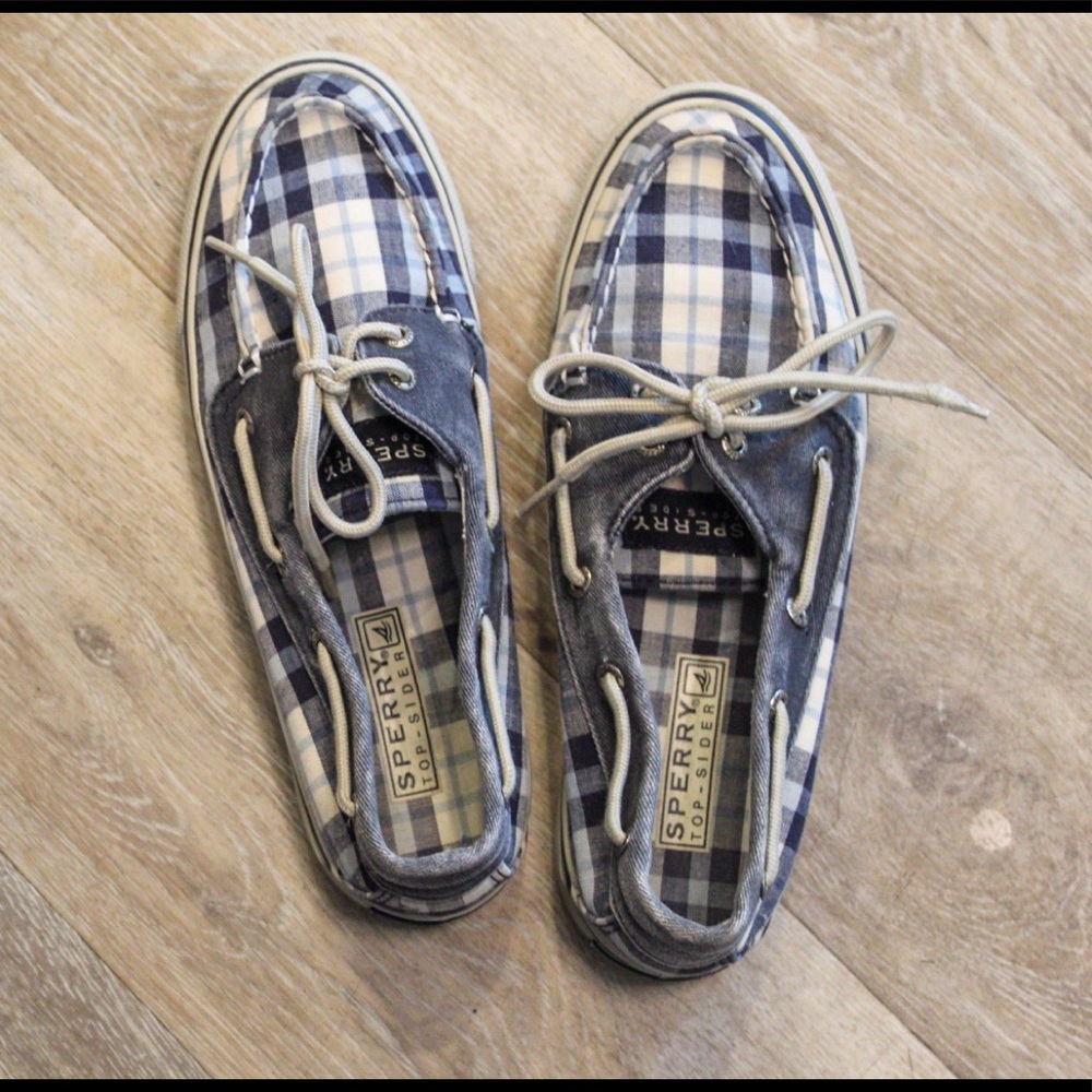 Womens plaid Sperrys